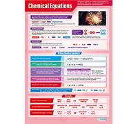 Chemical Equations | Science Posters | Laminated Gloss Paper measuring 850mm x 594mm (A1) | Science Charts for the Classroom | Education Charts by Daydream Education