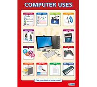 Daydream Education Computer Uses | ICT Posters | Laminated Gloss Paper measuring 850mm x 594mm (A1) | Computing Charts for the Classroom | Education Charts