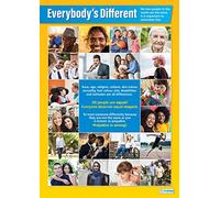 Daydream Education Everybody's Different | PSHE Posters | Laminated Gloss Paper measuring 850mm x 594mm (A1) | PSE Classroom Posters | Education Charts