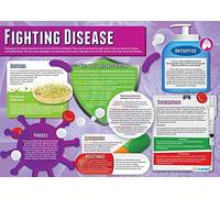Daydream Education Fighting Disease | Science Posters | Gloss Paper measuring 850mm x 594mm (A1) | Science Charts for the Classroom | Education Charts