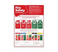 Daydream Education Fire Safety in the Workplace Poster, Laminated Paper Extra Large A1 (850 mm x 594 mm) - Health & Safety Wall Chart for Office & Workplace