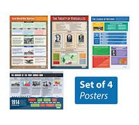 Daydream Education First World War Posters - Set of 4 | History Posters | Gloss Paper measuring 850mm x 594mm (A1) | History Classroom Posters | Education Charts