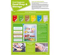 Daydream Education Food Preparation & Storage | Health and Safety Posters | Laminated 850mm x 594mm (A1) | Health & Safety Office Charts | Education Charts