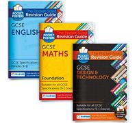 Daydream Education GCSE English, Maths (Foundation) & Design & Technology Revision Guide Pack, Free Digital Editions with 1, 600+ English & Maths Questions! - for 2026-2027 Exams (Pack of 3)