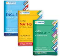 Daydream Education GCSE English, Maths (Foundation) & Geography Revision Guide Pack, FREE Digital Editions with Over 2, 600 Assessment Questions! - for 2026-2027 exams (Pack of 3)