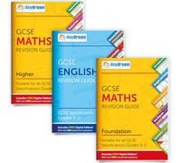 Daydream Education GCSE English, Maths (Foundation) & Maths (Higher) Study Pack, FREE Digital Editions with Over 2, 600 Assessment Questions! - for 2026-2027 exams (Pack of 3)