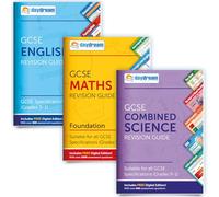 Daydream Education GCSE English, Maths (Foundation) & Science Revision Guide Pack, FREE Digital Editions with Over 2,000 Assessment Questions! - for 2026-2027 exams (Pack of 3)
