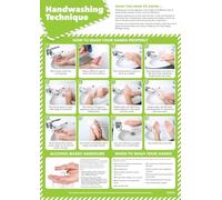 Daydream Education Handwashing Technique | Health and Safety Posters | Laminated Gloss Paper 420mm x 594mm (A2) | Health and Safety Office and Commercial Wall Charts | Education Charts