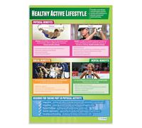 Daydream Education Healthy Active Lifestyle | PE Posters | Gloss Paper measuring 850mm x 594mm (A1) | Physical Education Charts for the Classroom | Education Charts