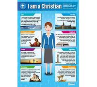 Daydream Education I am a Christian | Religious Education Posters | Gloss Paper measuring 850mm x 594mm (A1) | Religious Studies Charts for the Classroom | Education Charts