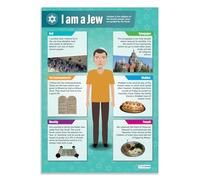 I am a Jew | Religious Education Posters | Gloss Paper measuring 850mm x 594mm (A1) | Religious Studies Charts for the Classroom | Education Charts by Daydream Education