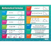 Daydream Education Mathematical Formulae Poster, Gloss Paper Extra Large A1 (594 mm x 850 mm) - Maths Wall Chart for Classroom & Home