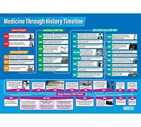 Daydream Education Medicine through History Timeline Poster, Gloss Paper Extra Large A1 (594 mm x 850 mm) - History Wall Chart for Classroom & Home
