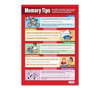 Daydream Education Memory Tips | Life Skills Posters | Laminated Gloss Paper measuring 850mm x 594mm (A1) | Functional Skills Classroom Posters | Education Charts