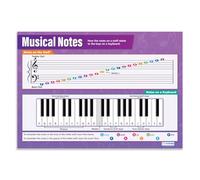 Daydream Education Musical Notes Poster, Gloss Paper Extra Large A1 (594 mm x 850 mm) - Music Wall Chart for Classroom & Home