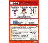 Daydream Education Ratio | Maths Charts | Laminated Gloss Paper measuring 594 mm x 850 mm (A1) | Math Charts for the Classroom | Education Posters