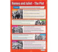 Daydream Education Romeo & Juliet - The Plot | English Literature Posters | Gloss Paper measuring 850mm x 594mm (A1) | English Lit Classroom Posters | Education Charts
