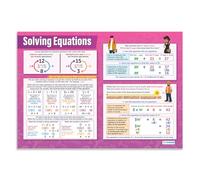 Daydream Education Solving Equations | Maths Charts | Gloss Paper measuring 594 mm x 850 mm (A1) | Math Charts for the Classroom | Education Posters