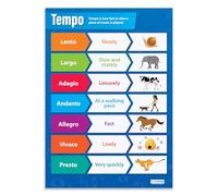Daydream Education Tempo Music Poster, Gloss Paper Extra Large A1 (850 mm x 594 mm) - Music Wall Chart for Classroom & Home