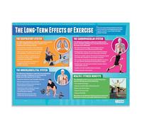 Daydream Education The Long-Term Effects of Exercise | PE Posters | Laminated Gloss Paper measuring 850mm x 594mm (A1) | Physical Education Charts for the Classroom | Education Charts