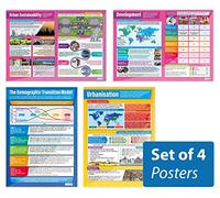 Daydream Education Urbanization & the Economic World Posters - Set of 5 | Geography Posters | Gloss Paper measuring 850mm x 594mm (A1) | Geography Classroom Posters | Education Charts
