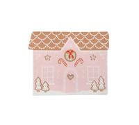 Daydream Society Baking Spirits Bright - Large Napkins - Pink Gingerbread House Pattern - Large Napkins in Pastel Colors - Pack of 16 Napkins - For Birthdays, Holidays and more