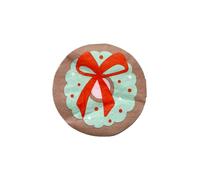 Daydream Society Baking Spirits Bright - Petite Napkins - Christmas Cookie Pattern - Large Napkins in Pastel Colors and Silver Foil Pattern - Pack of 16 Napkins - For Birthdays, Holidays and more