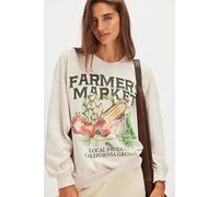 Daydreamer Local Produce Oversized Crew at Free People in Dirty White, Size: Medium - female