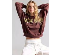 Daydreamer Willie Nelson Oversized Pullover at Free People in Nutmeg, Size: XL - female