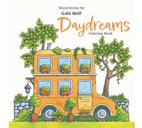 Daydreams: Magical illustrations for coloring, printed on one side.