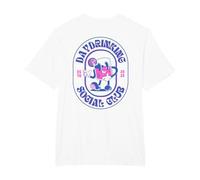 Daydrinking Social Club Retro Day Drinking Malle Backprint T-Shirt, Men's Big and Tall, White, 5X Tall