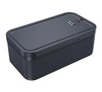 Dayear Lockable Storage Box with Combination Code (9.25"x5"x3.6"), Secure Medicine Safe, Phone lock box and fridge safe, Snack Box for Home/Office/Travel/School - BPA-Free/Grey Blue