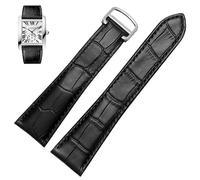 dayeer Genuine Leather Watch Band For Cartier Tank Claire London Solo Mechanical Watch Accessories