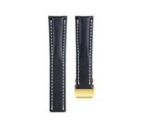 dayeer Genuine Leather Watch Strap For Breitling Avenger Challenger Superocean Heritage Colt Blackbird Reconnaissance watchband(Blackg2,22-20mm)