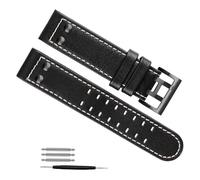 dayeer Genuine Leather Watch Strap for Hamilton Khaki Aviation H77616533 H70615733 Jazz Field WatchBand (Color : B Khaki Black, Size : 22mm)