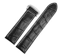 dayeer Leather Men's Watch Strap For Hamilton Khaki Jazzmaster Aviation watch Bracelet with Folding Buckle(Blacks,20mm)