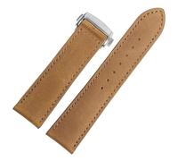 dayeer Leather Men's Watch Strap For Hamilton Khaki Jazzmaster Aviation watch Bracelet with Folding Buckle(Browns,22mm)