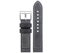 dayeer Leather Watch Strap For Hamilton Khaki Field H70555533 H70455533 Little Red Cap Men Watchband(Grays7,20mm)