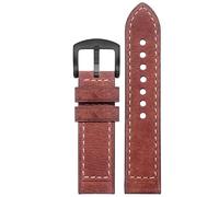 dayeer Leather Watch Strap For Hamilton Khaki Field H70555533 H70455533 Little Red Cap Men Watchband(Brown matteb6,20mm)