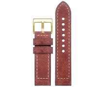 dayeer Leather Watch Strap For Hamilton Khaki Field H70555533 H70455533 Little Red Cap Men Watchband(Browng6,20mm)