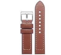 dayeer Leather Watch Strap For Hamilton Khaki Field H70555533 H70455533 Little Red Cap Men Watchband(Browns4,22mm)