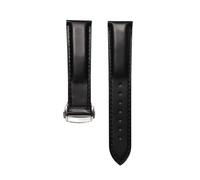 dayeer Leather watch strap for Hamilton Khaki Field H70555533 Jazzmaster American Classic Men's watchband(Black,20mm)