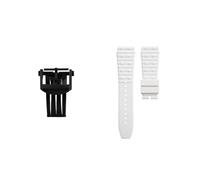 dayeer Rubber watch strap for Breitling Mechanical Chronograph B01, Super Ocean Avenger watchbanb.(White black2)