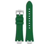 dayeer Rubber Watch Strap For MAURICE LACROIX AIKON Connector AI6008 6038 6007 Bracelet Quick Release Metal Steel Head Silicone Band(Green sk,AI6038)