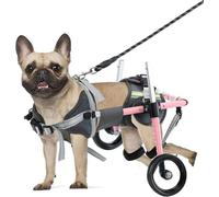 DAYGIFT Adjustable Dog Wheelchair for Back Legs,Pet Wheelchairs with Disabled Hind Legs Walking Stabel & Light Weight,Dog Hind Leg Rehabilitation Wheelchair,Pink-X-Small