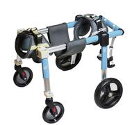 DAYGIFT Dog Wheelchair 4 Wheels can be 2 Wheels, Pet Wheelchair Lightweight & Adjustable Assisting in Healing, Adjustable Dog Knee Brace for Double Rear Leg(XS to XXL),Blue-X-Large