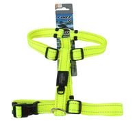 Reflective Adjustable Dog H Harness for Large Dogs; matching collar and leash available, Yellow
