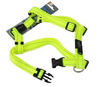 Reflective Adjustable Dog H Harness for Extra Large Dogs; Matching Collar and Leash Available, Yellow