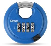 DAYGOS Heavy Duty Combination Padlock - Outdoor Stainless Steel Disc Combination Lock, Weatherproof Lock for Gate, Shed, Garage, Locker(Blue, 1pcs)