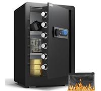 DAYI Biometric Fingerprint Safe Box, 3.0 Cubic Feet Home Safes with Fireproof Bag, Digital Touchpad Security Safe for Money Cash Documents, Dual Alarm System - DF-60 Plus